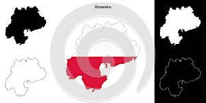Drawsko outline map