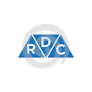 DRC 3 triangle shape logo design on white background. DRC creative initials letter logo concept