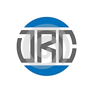 DRC letter logo design on white background. DRC creative initials circle logo concept photo