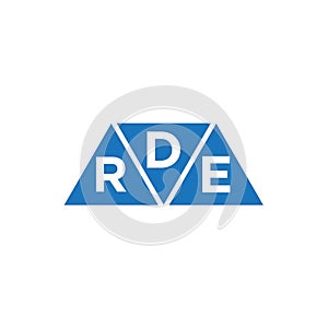 DRE 3 triangle shape logo design on white background. DRE creative initials letter logo concept