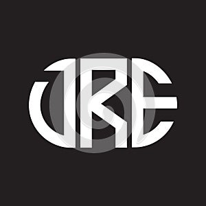DRE letter logo design on black background. DRE creative initials letter logo concept. DRE letter design photo