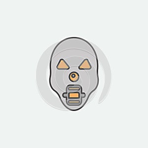 Dreadful horrible mask colored icon. One of the Halloween collection icons for websites, web design, mobile app