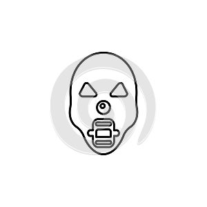 Dreadful horrible mask icon. Element of Halloween holiday icon for mobile concept and web apps. Thin line Dreadful horrible mask c