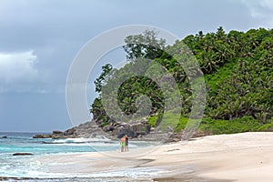Dream beach in the Seychelles.