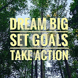 Dream big set goals take action  Plan Creative