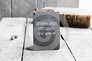 Dream Big Set Goals Take Action, Inspirational motivation quote