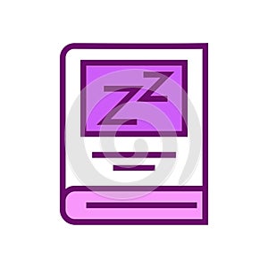 Dream book icon. Knowledge vector illustration.