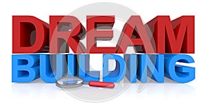 Dream building on white