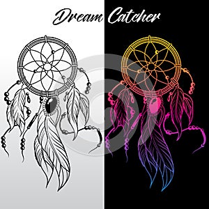 Dream Catche-Icon Vector Illustration	abstract american american indian background