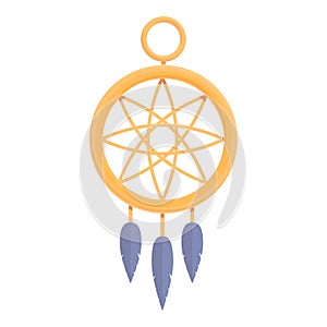 Dream catcher icon cartoon vector. Tribal indian