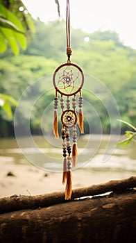 dream catcher in open nature.