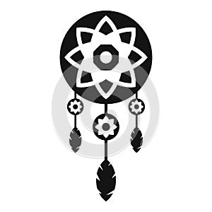 Dream catcher style icon simple vector. Native indian