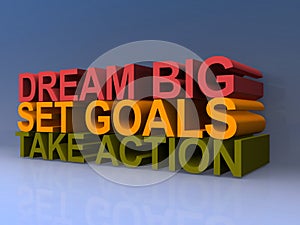Dream, goals and action photo