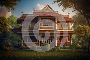 Dream house Indian style. Generate ai