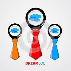 Dream job - conceptual logo eps10