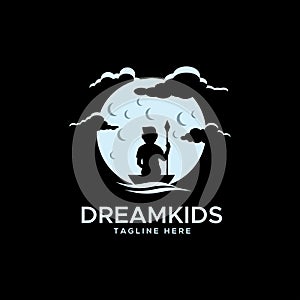 Dream kids logo vector design illustration