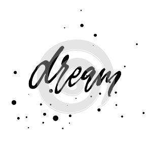 Dream lettering calligraphy style