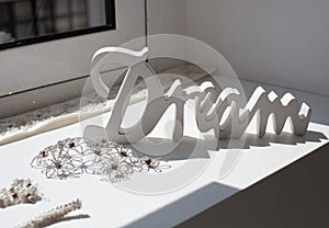 Dream sign near a window