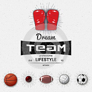 Dream Team insignia and labels for any use