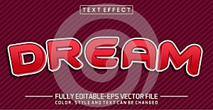 Dream text editable style effect