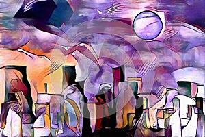 Dream Town. 3D rendering