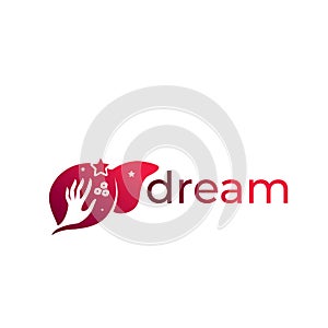Dream vector logo design. Sweet dreams illustration