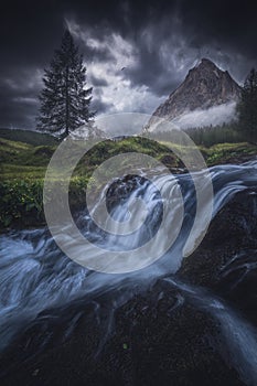 Dream waterfall , from dolomite