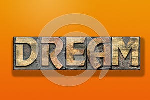 Dream word wooden orange