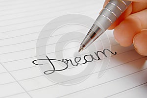 Dream word handwriting