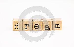 Dream wording isolate on white background