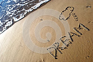 Dream written on sand