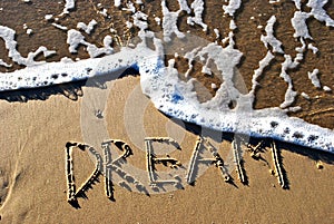 Dream written on sand