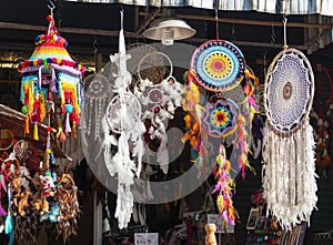 Dreamcatcher from branches of tree