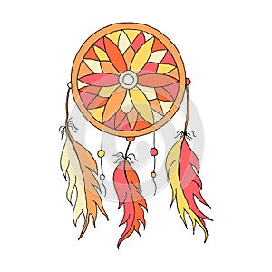 Dreamcatcher color hand to draw