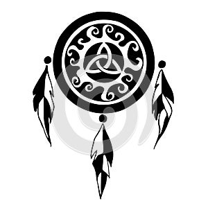 Dreamcatcher drawn by ink.