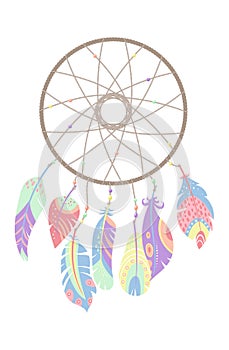 Dreamcatcher with feathers