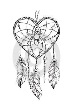 Dreamcatcher Heart illustration