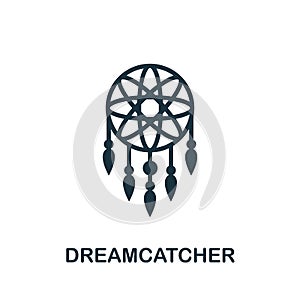 Dreamcatcher icon. Simple element from well sleep collection. Creative Dreamcatcher icon for web design, templates