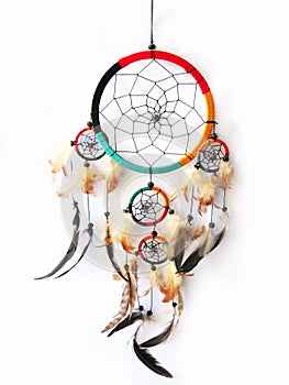 Dreamcatcher isolated in white