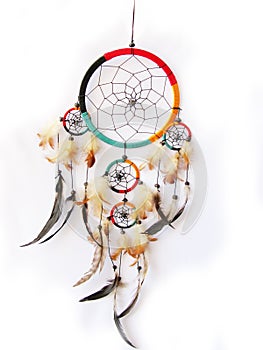 Dreamcatcher isolated in white