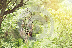 Dreamcatcher, spiritual folk american native indian amulet. Shaman