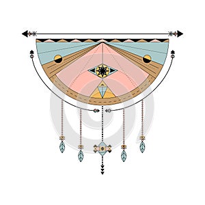 Dreamcatcher styled vectors on background