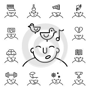 Dreamer on mind icon. Detailed set of what is in your mind icons. Premium quality graphic design. One of the collection icons for