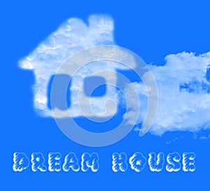 Dreamhouse Cloud Means Finding Your Dream House Or Apartment - 3d Illustration