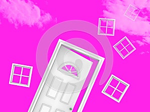 Dreamhouse Doorway Means Finding Your Dream House Or Apartment - 3d Illustration