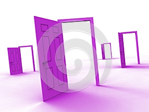 Dreamhouse Doorways Icon Means Finding Your Dream House Or Apartment - 3d Illustration