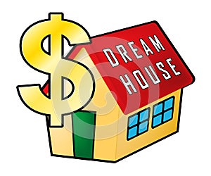 Dreamhouse Icon Means Finding Your Dream House Or Apartment - 3d Illustration