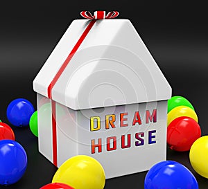 Dreamhouse Icon Means Finding Your Dream House Or Apartment - 3d Illustration