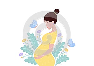 Dreaming pregnant woman