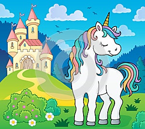 Dreaming unicorn theme image 3